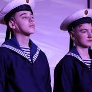 Спектакль «Юнги огненных рейсов» на сцене МЛШ представила театральная студия «Контакт» при участии учениц 9м1 класса МЛШ Рады Боковой и Василины Владимировой