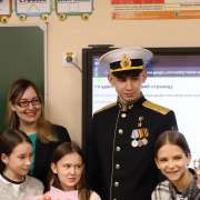 Герой России Сергей Марковский встретился с учениками 4м2 класса МЛШ