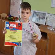 Ученик 1м1 класса МЛШ Виктор Городничев занял 1 место на первенстве спортивного клуба Владивостока &laquo;Самбо-80&raquo;
